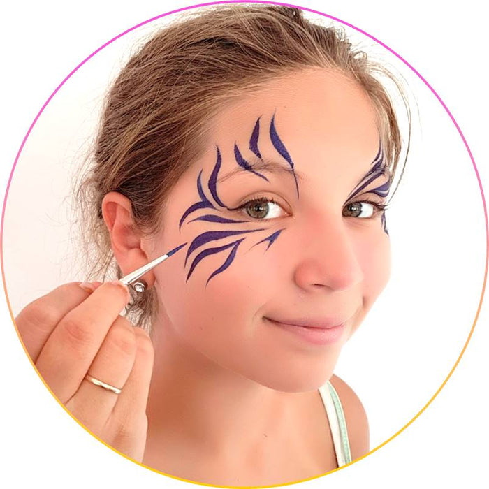 Cómo Pintar Caritas - Paso 6: Crear Líneas Finas a Gruesas