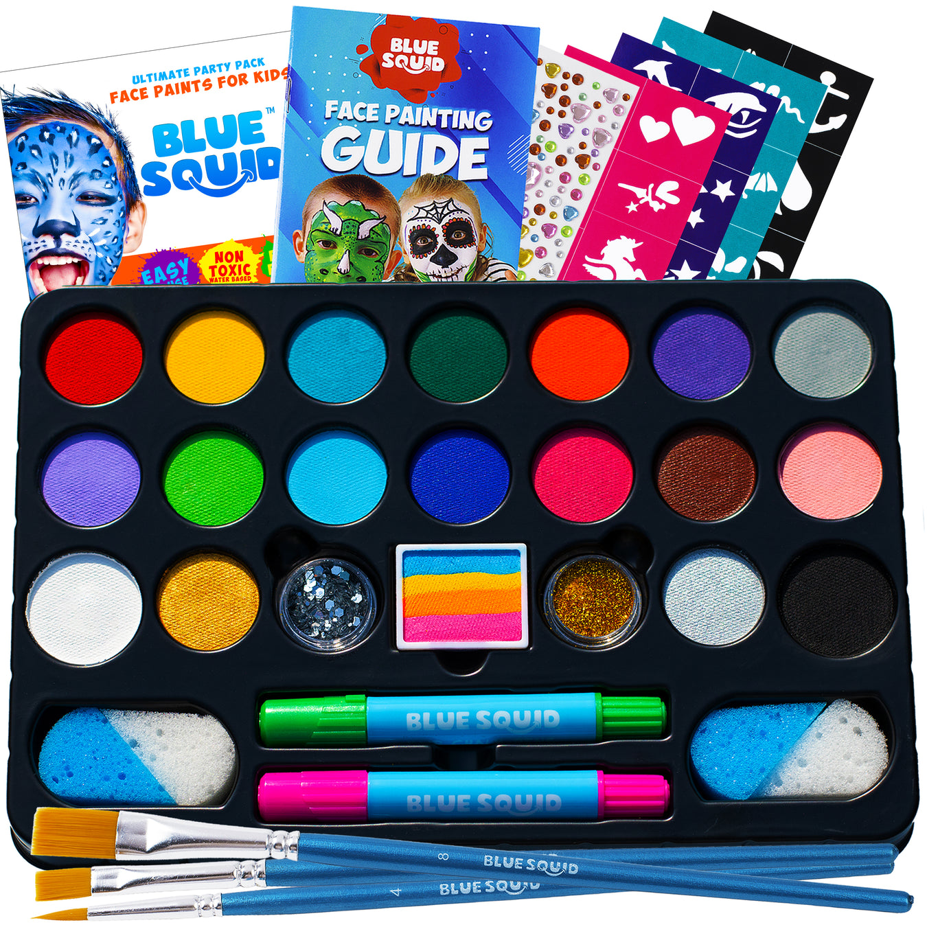 12 face paint crayons – BLUE SQUID USA