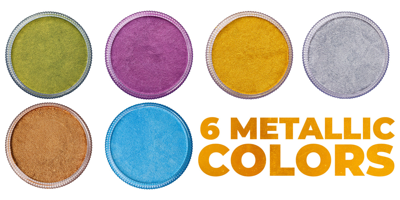 Blue Squid Face Paint - PRO Metallic Colors