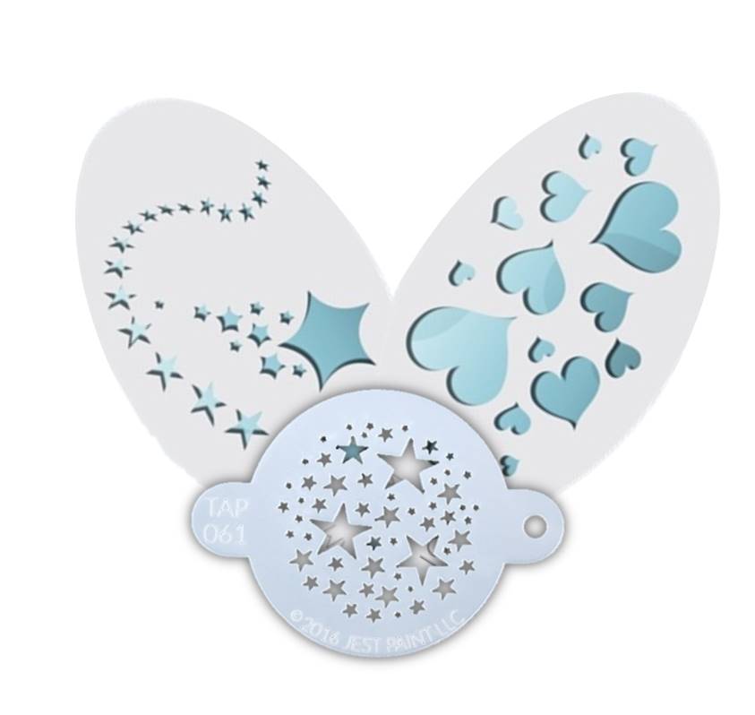 Hearts and Stars - Face Painting Stencils