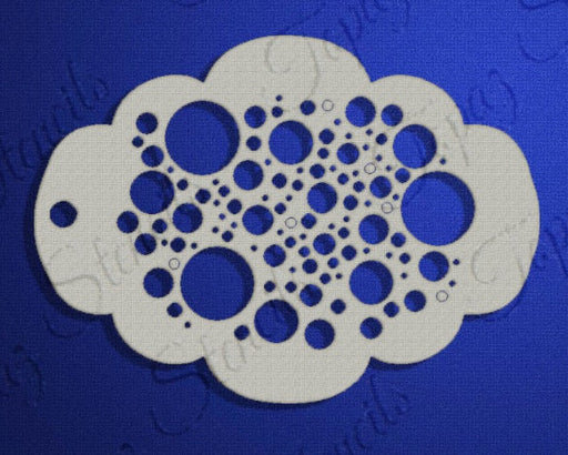 Topaz Stencils | Face Painting Stencil - Bubbles Texture (0234)