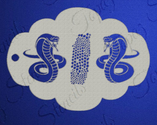 Topaz Stencils | Face Painting Stencil - Cobra Mirror Eyes (0564)