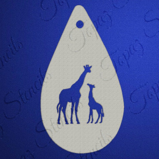 Topaz Stencils | Face Painting Stencil - Giraffes (0762)
