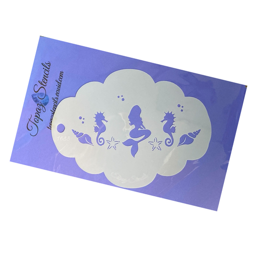 Topaz Stencils | Face Painting Stencil - Irene's Mermaid Crown -  (01688)