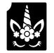 Art Factory - Glitter Tattoo Stencil - 215 Unicorn Flower - 5 Pack   #109