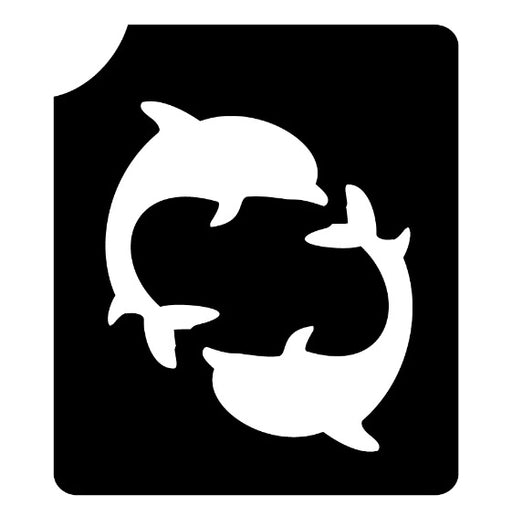 Art Factory | Glitter Tattoo Stencil - 229 Dolphin Duo #75