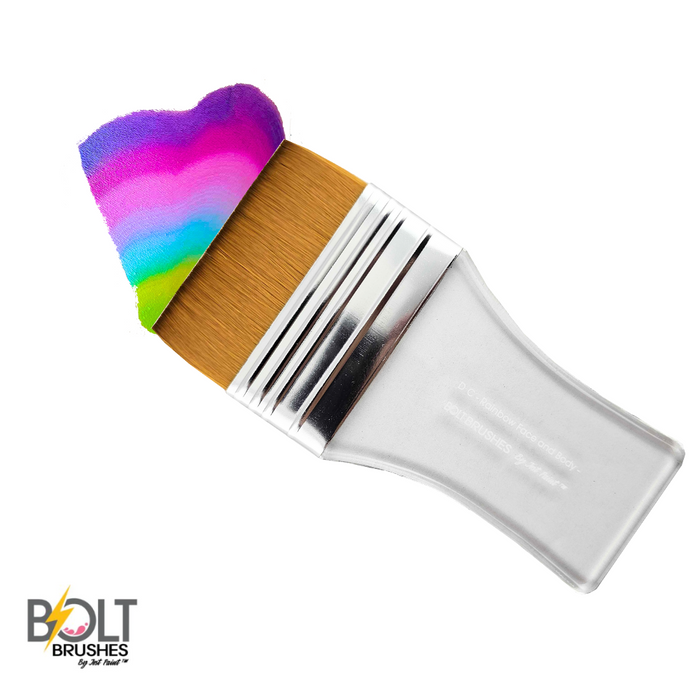 BOLT | Face Painting Brush by Jest Paint - Rainbow Face and Body Brush (2.5" Flat)