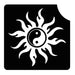 Art Factory | Glitter Tattoo Stencil - (590) Ying Yang Sun - 5 Pack - #28