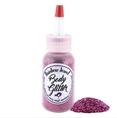 Art Factory | Rainbow Jewel Body Glitter Poof - BIG Fuchsia (1oz)