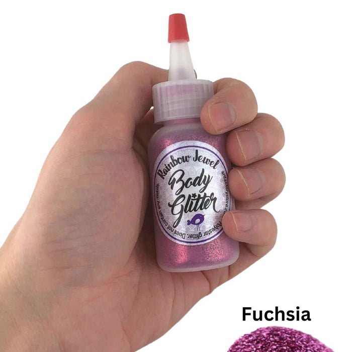 Art Factory | Rainbow Jewel Body Glitter Poof - BIG Fuchsia (1oz)