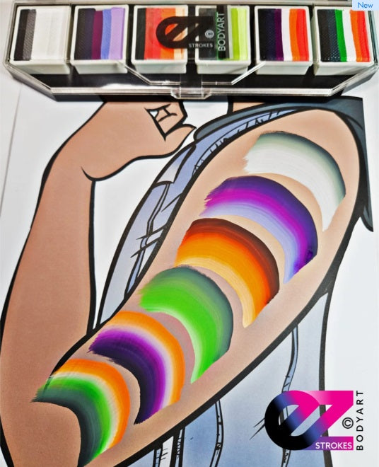 EZ STROKES by Susy Amaro | 1 Stroke Painting Palette | SPOOKTACULAR Palette  (SFX Non - Cosmetic)