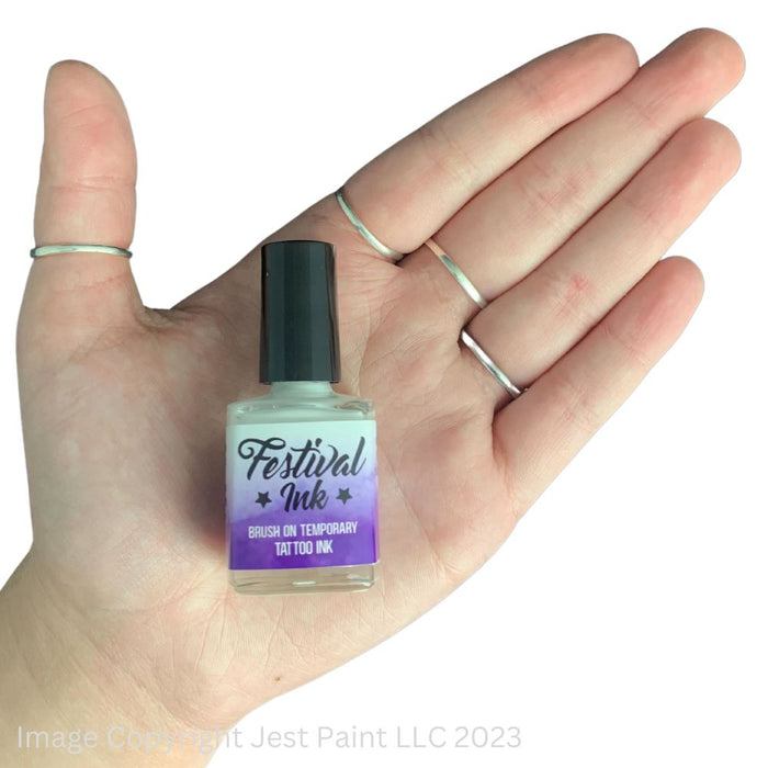 Art Factory | Alcohol Based Temporary Tattoo Ink - FESTIVAL INK - WHITE 15ml Bottle