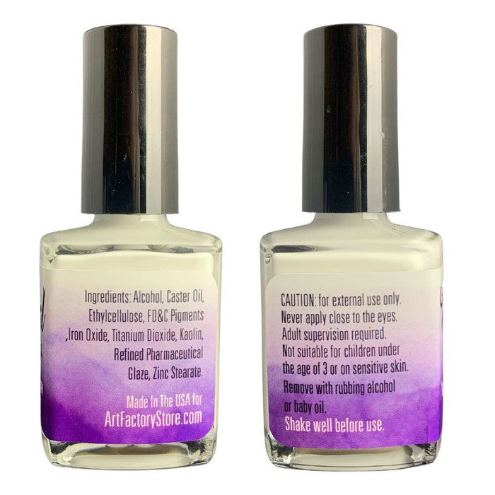 Art Factory | Alcohol Based Temporary Tattoo Ink - FESTIVAL INK - WHITE 15ml Bottle