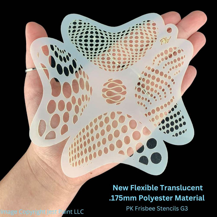PK | FRISBEE Face Painting Stencil | New Mylar - Dot Dimensions - G3