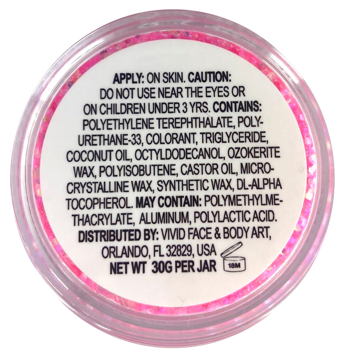 VIVID Glitter |  GLEAM Glitter Cream | Large PRINCESS PINK (30gr)