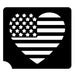 Art Factory | Glitter Tattoo Stencil - 367 American Heart USA Flag #152