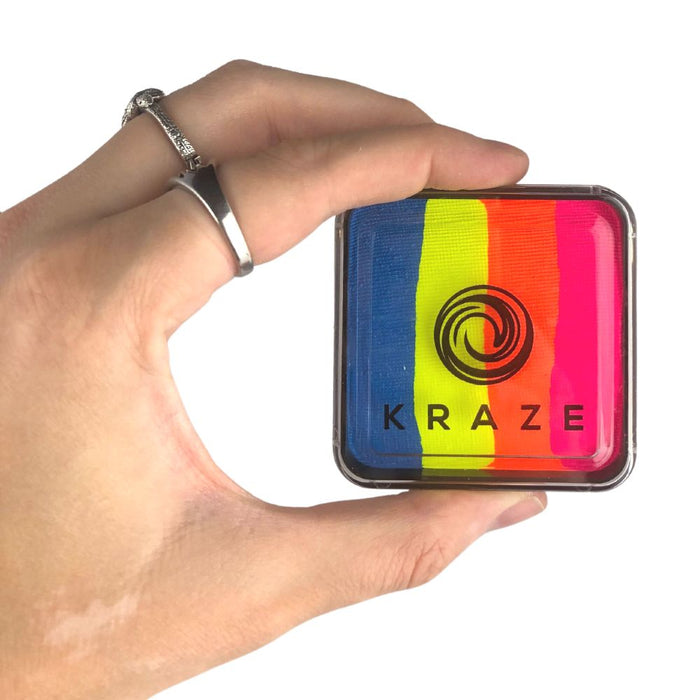 Kraze FX Special Effects Paints | Domed Rainbow Cake - Neon Wish 25gr (SFX - Non Cosmetic)