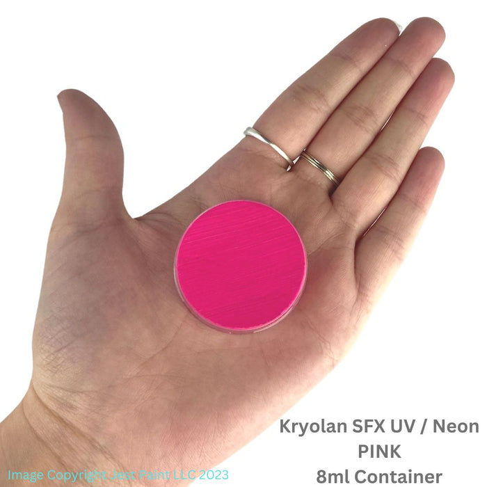 Kryolan Aquacolor | Original Neon UV PINK - SMALL 8ml (SFX - Non Cosmetic)
