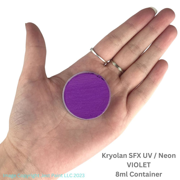Kryolan Aquacolor | Original Neon UV VIOLET - SMALL 8ml (SFX - Non Cosmetic)