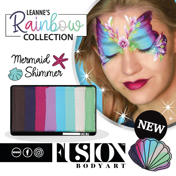 Fusion Body Art |  Leanne's  Petal Palette Refill - Mermaid Shimmer 25gr