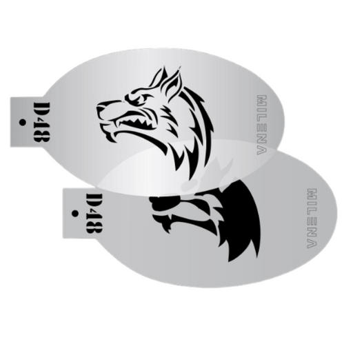 MILENA STENCILS | Face Painting Stencil Set -  (Wolf Set)  D48