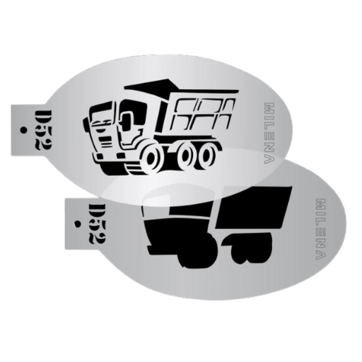 MILENA STENCILS | Face Painting Stencil Set -  (Dump Truck Set)  D52