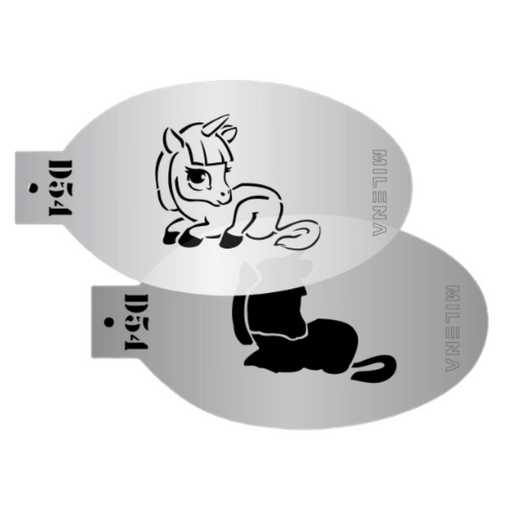 MILENA STENCILS | Face Painting Stencil Set -  (Cute Baby Unicorn Set)  D54