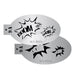 MILENA STENCILS | Face Painting Stencil - (BOOM! Comic Pop Art Text)  V6