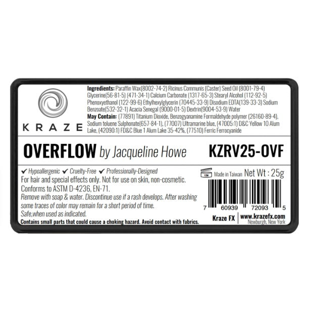 Kraze FX Paints | Domed 1 Stroke Cake - JACQUELINE HOWE COLLECTION - Overflow  25gr (SFX - Non Cosmetic)