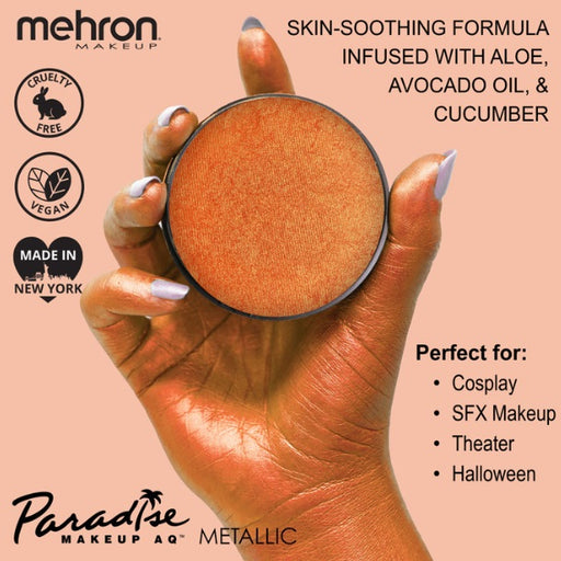 Paradise Face Paint By Mehron - Brilliant / Metallic Orange 40gr
