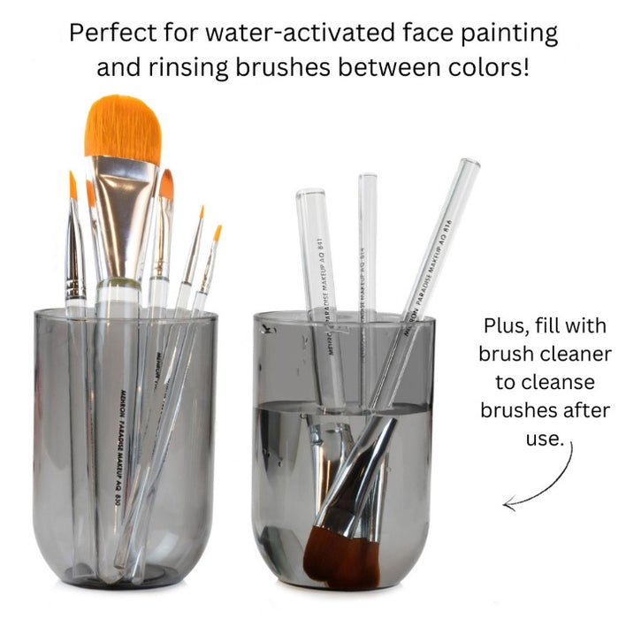 Paradise Makeup AQ | Face Painting Brushes - 8 piece Brush Set with Holder