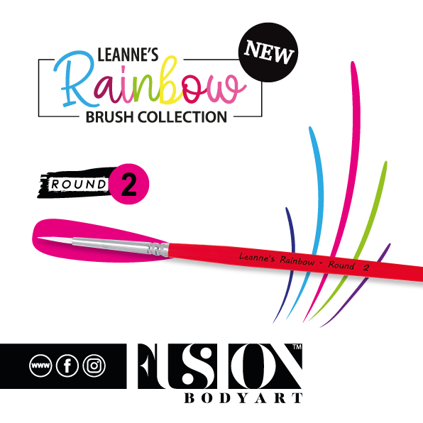 Leanne's Rainbow | Face Painting Brush - Round #2