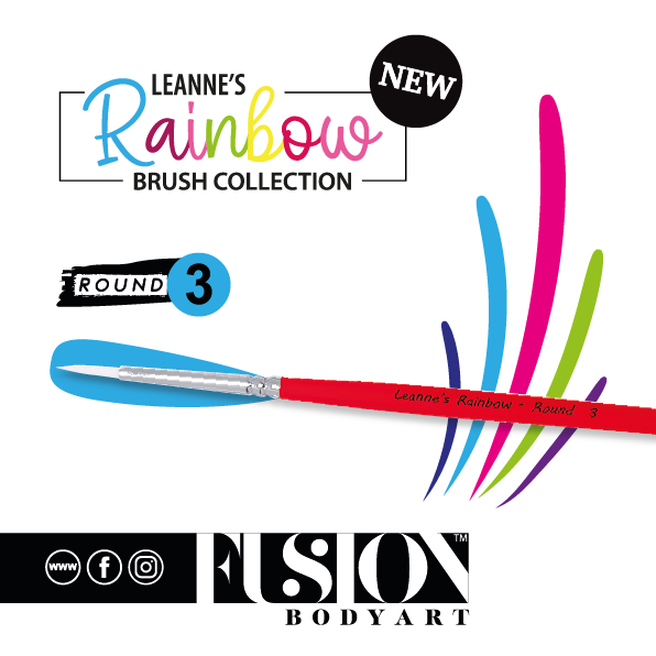 Leanne's Rainbow | Face Painting Brush - Round #3