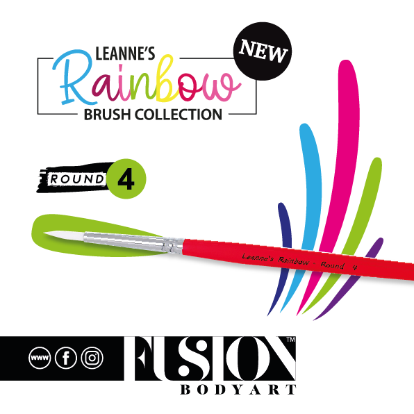 Leanne's Rainbow | Face Painting Brush - Round 4