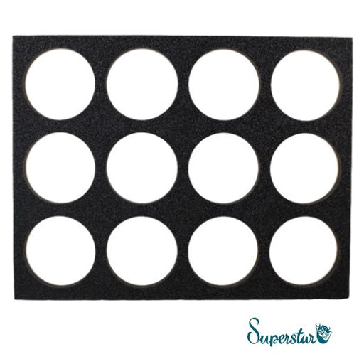 Superstar Face Paint | THIN BACKLESS - Empty Foam Insert for 45gr Cakes - 12 Spots
