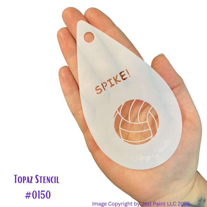 Topaz Stencils | Face Painting Stencil - Volleyball (0150)
