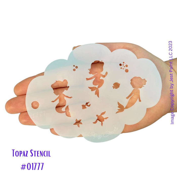 Topaz Stencils | Face Painting Stencil - Mermaid Toddlers -  (01777)