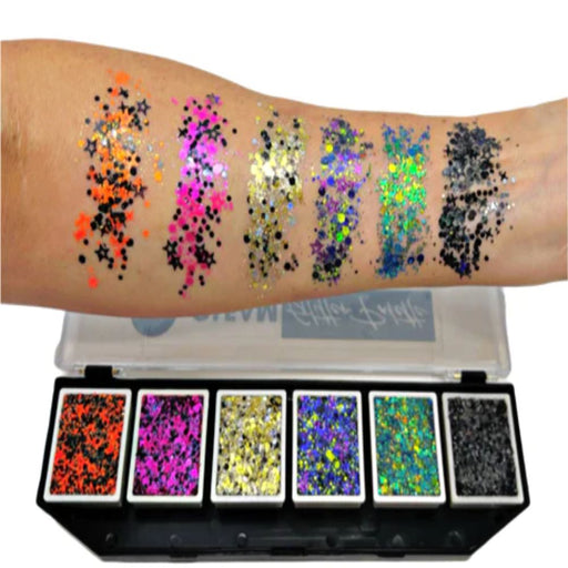 VIVID Glitter | GLEAM Glitter Cream | Nocturnal -  6 Color PALETTE (48gr)