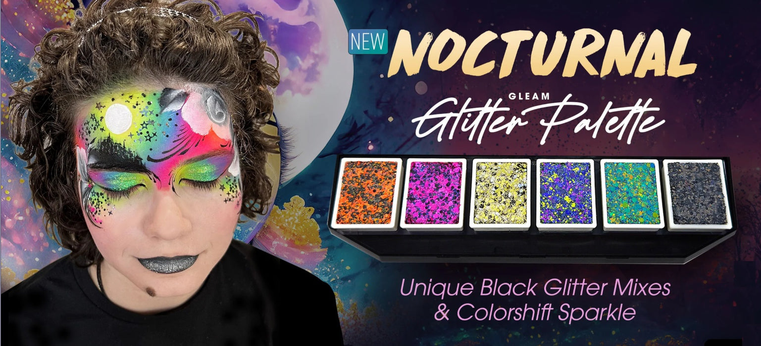 VIVID Glitter | GLEAM Glitter Cream | Nocturnal -  6 Color PALETTE (48gr)