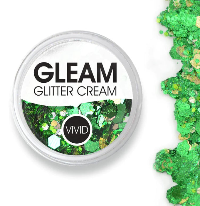VIVID Glitter |  GLEAM Glitter Cream | Large EVERGREEN (30gr)