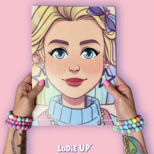 WABBY FUN | Face Painting Practice Board - LODIE UP Edition - A4 Front Facing - Hope