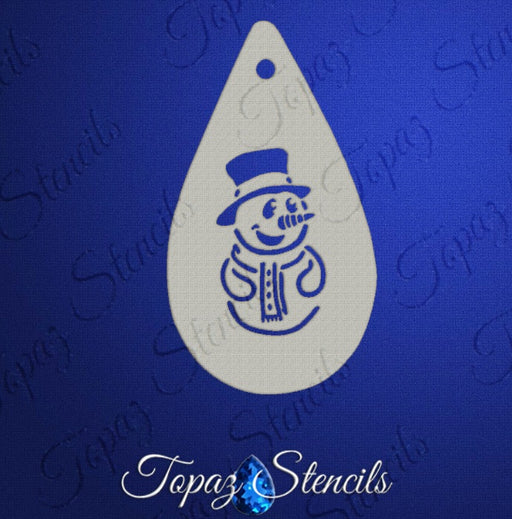 Topaz Stencils | Face Painting Stencil - Cute Snowman (0821)