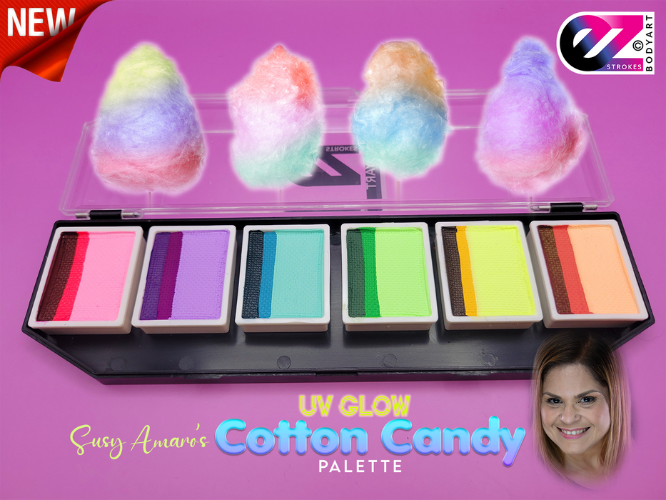 EZ STROKES by Susy Amaro | 1 Stroke Painting Palette | COTTON CANDY Palette  (SFX Non - Cosmetic)