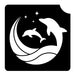 Art Factory | Glitter Tattoo Stencil - 232 Dolphin Waves (Mom and Baby) #40