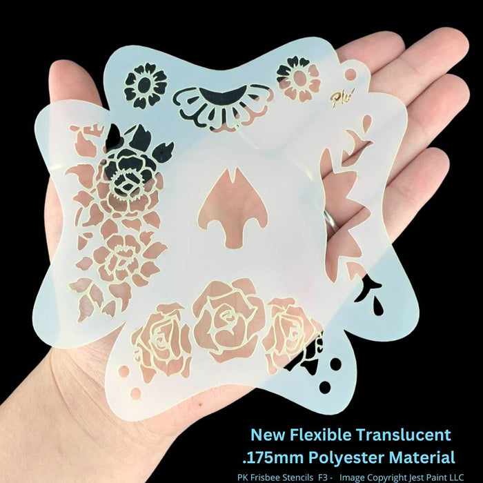 PK | FRISBEE Face Painting Stencil | New Mylar - Sugar Skull Elements - F3