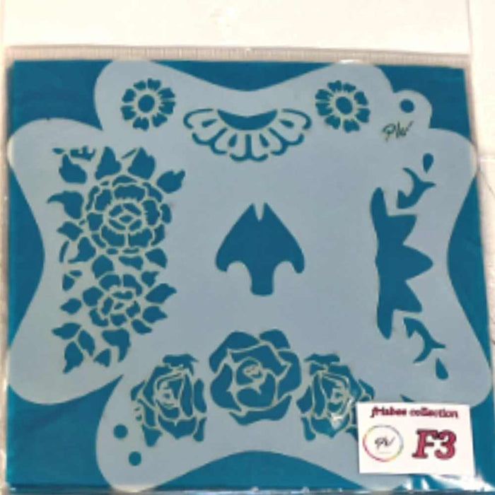 PK | FRISBEE Face Painting Stencil | New Mylar - Sugar Skull Elements - F3