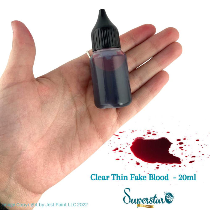 Superstar | Special FX  - (139-04)  Clear Thin Fake Blood  - 20ml Dropper Bottle