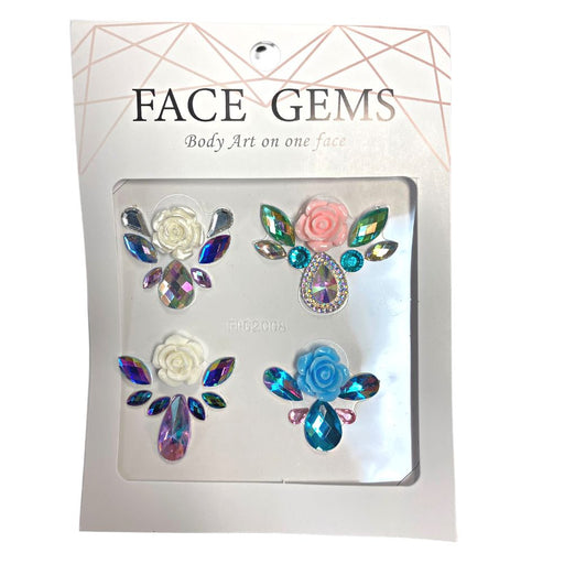 EZ STROKES | Face Gem Clusters | Dazzling Garden Bling (4 Pieces)