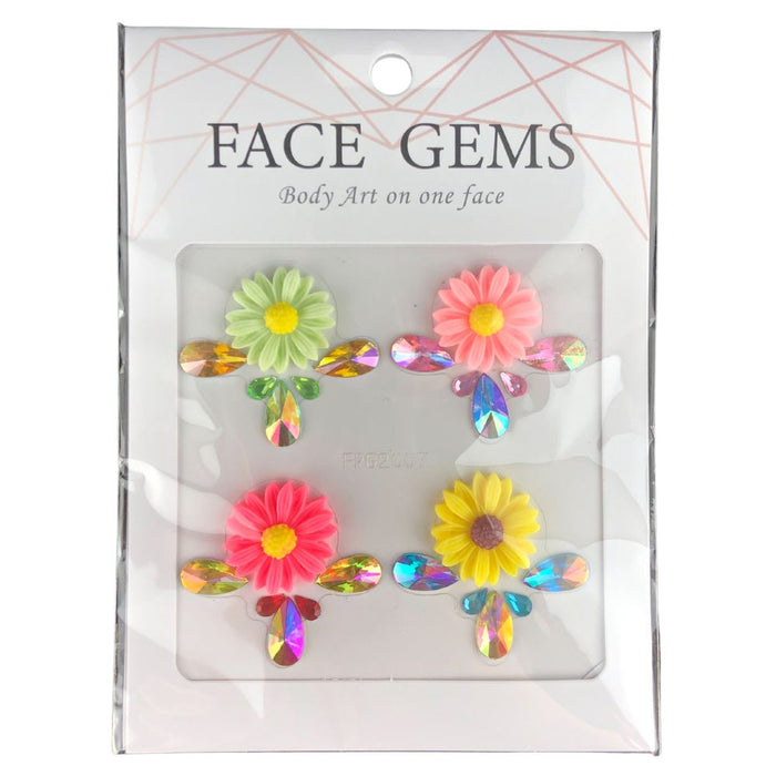 EZ STROKES | Face Gem Clusters | Fairy Flower Bling (4 Pieces)