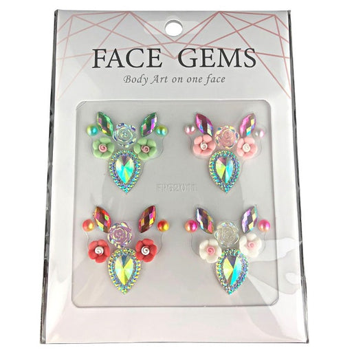 EZ STROKES | Face Gem Clusters | Fancy Princess Bling (4 Pieces)
